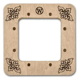 Small Gray Plywood Embroidery Hoop with Magnetic Holders (2.4x2.4 IN), plain, hand-painted