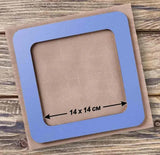 Plywood Embroidery Hoop with Magnetic Holders (5.5x5.5 IN), blue, plain, hand-painted