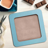 Plywood Embroidery Hoop with Magnetic Holders (5.5x5.5 IN), pastel green-blue, plain, hand-painted