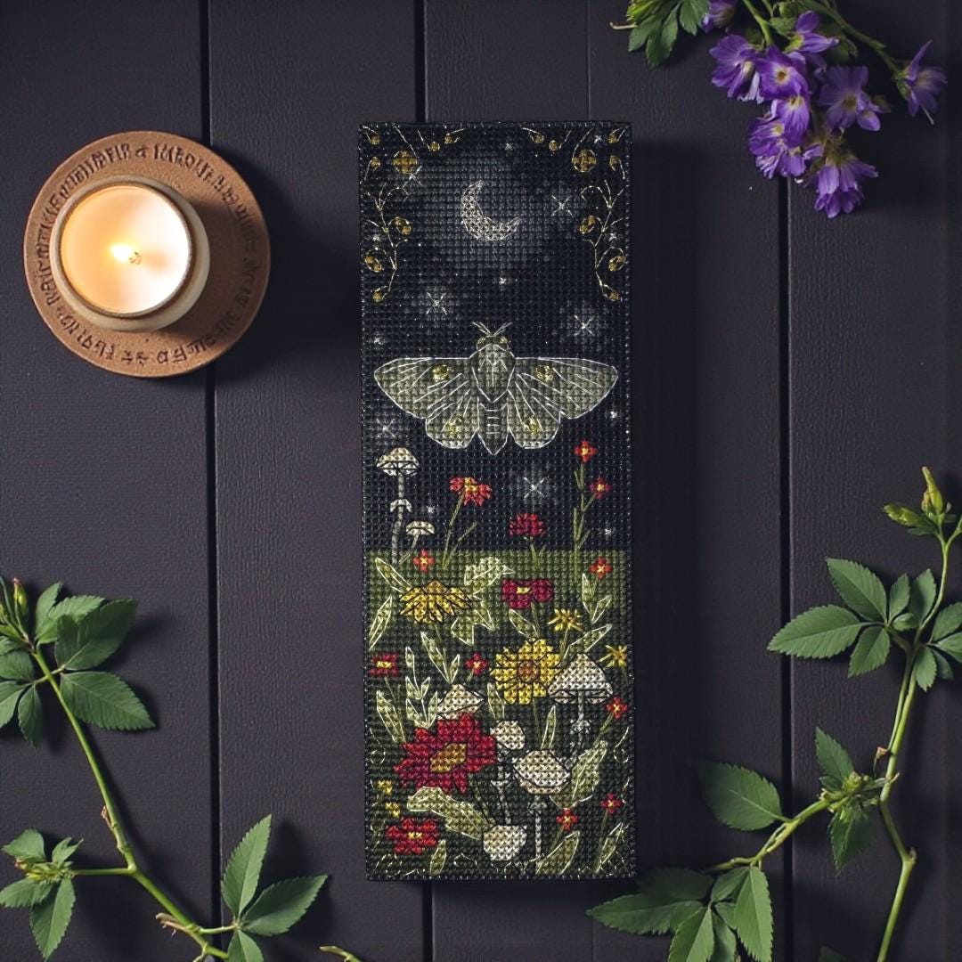 DIY Cross Stitch Bookmark Kit “butterfly”, Guardian of the night