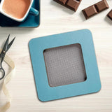 Small  Plywood Embroidery Hoop pastel green-blue with Magnetic Holders (2.4x2.4 IN), plain, hand-painted