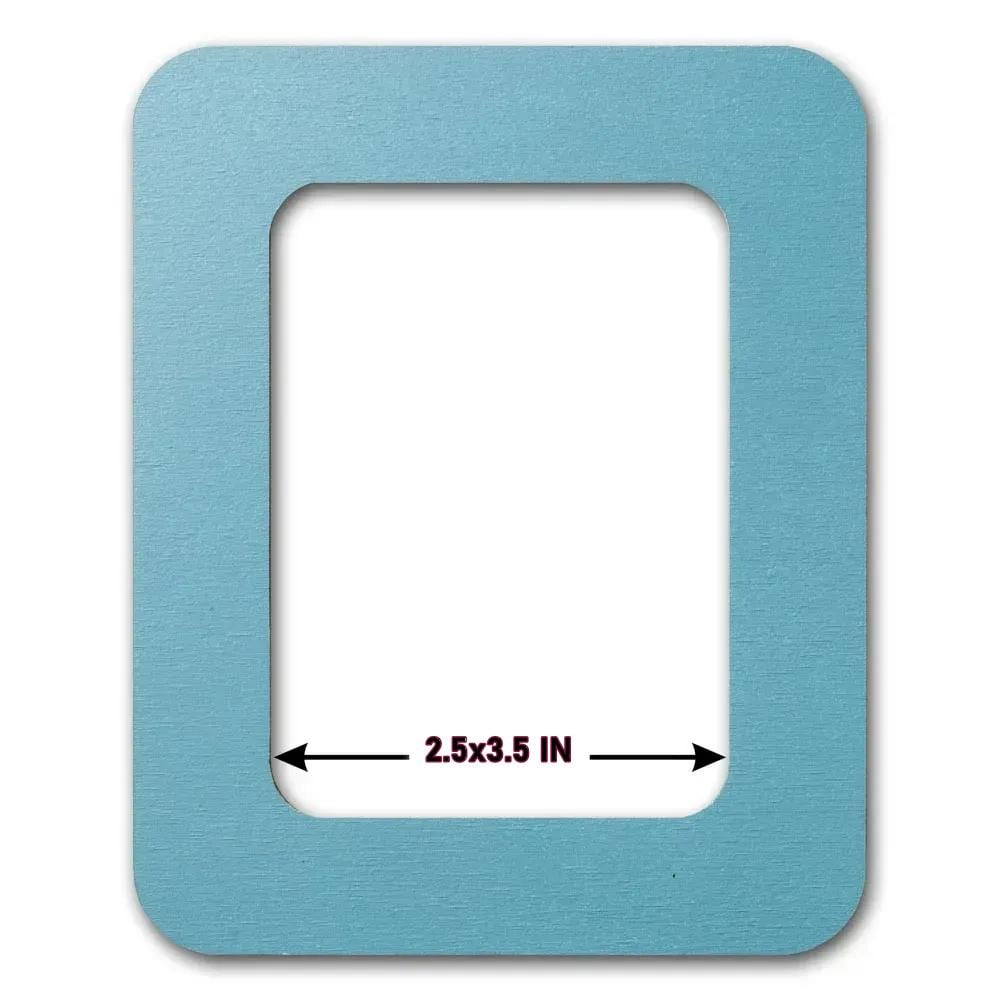 Vertical Blue Plywood Embroidery Hoop with Magnetic Holders (2.5x3.5 IN), plain, hand-painted