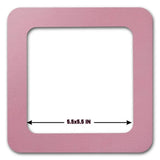 Plywood Embroidery Hoop with Magnetic Holders (5.5x5.5 IN), pastel pink, plain, hand-painted