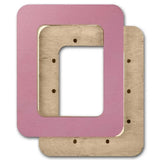 Vertical Pink Plywood Embroidery Hoop with Magnetic Holders (2.5x3.5 IN), plain, hand-painted