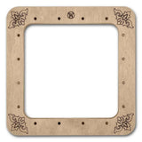 Plywood Embroidery Hoop with Magnetic Holders (5.5x5.5 IN), beige, plain, hand-painted