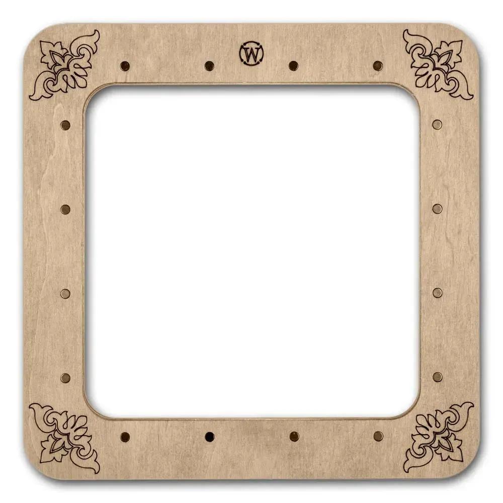 Plywood Embroidery Hoop with Magnetic Holders (5.5x5.5 IN), beige, plain, hand-painted