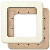 Plywood Embroidery Hoop with Magnetic Holders (4x4 IN), beige, plain, hand-painted