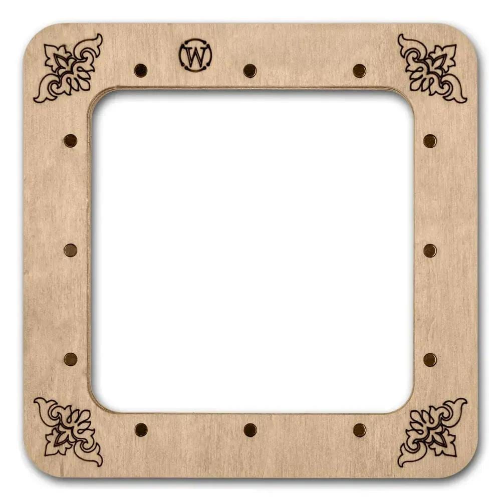 Plywood Embroidery Hoop with Magnetic Holders (4x4 IN), beige, plain, hand-painted