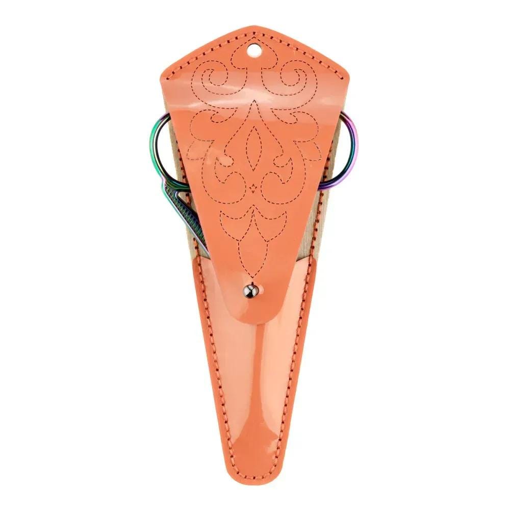 DIY Faux Leather Scissor Case Kit with Cross stitch Waterfall