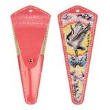 DIY Faux Leather Scissor Case Kit with Cross stitch Heron
