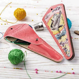 DIY Faux Leather Scissor Case Kit with Cross stitch Heron