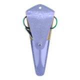 DIY Faux Leather Scissor Case perforated workpiece light blue